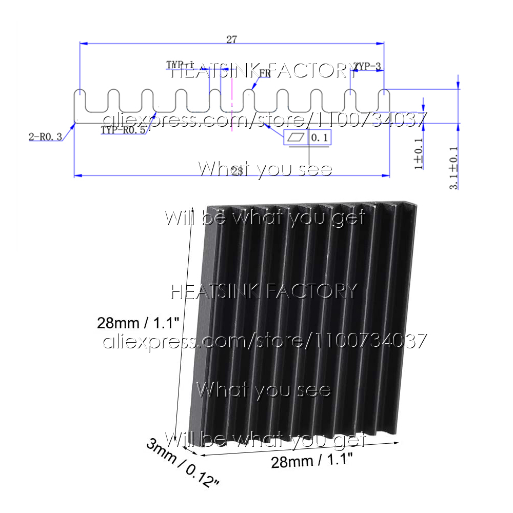 28x28x3 مللي متر الفضة/أسود بأ - مراجعة Aluminium Extrusion وسعره