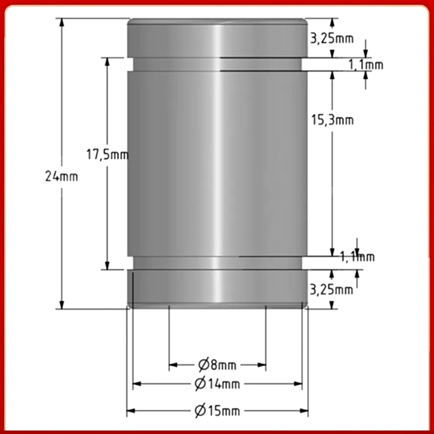 محمل خطي بديل لطابعة Reprap ثل - مراجعة Lm8Uu Bearing وسعره