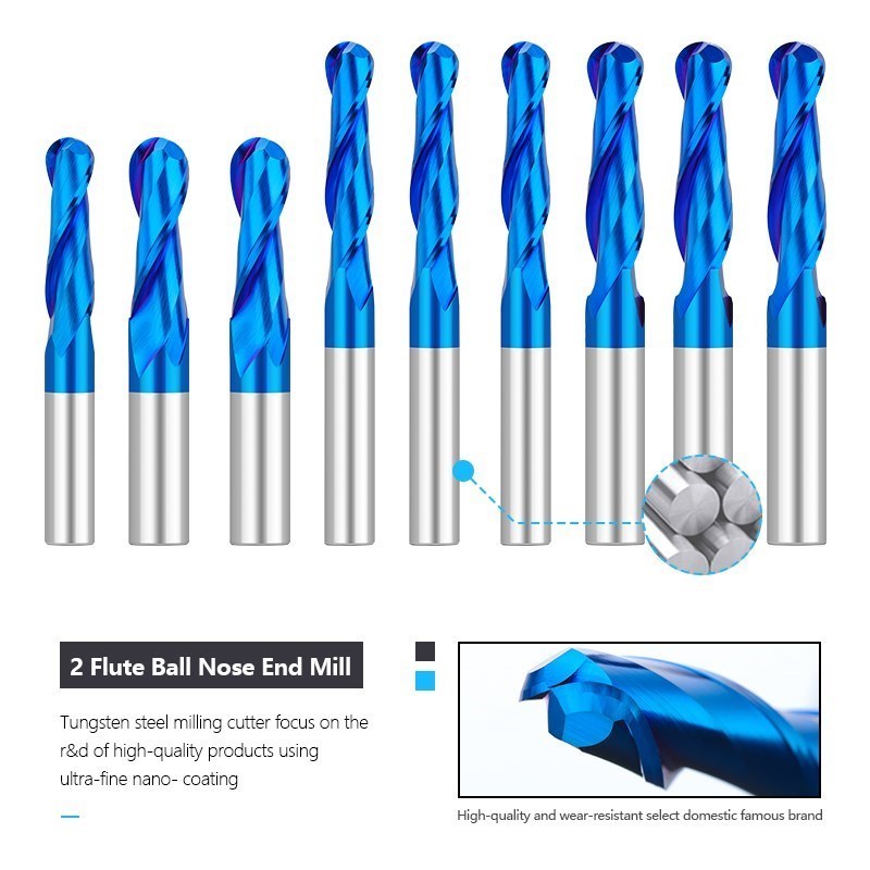 XCAN الكرة الأنف نهاية مطحنة 3 - مراجعة End Mill Set وسعره