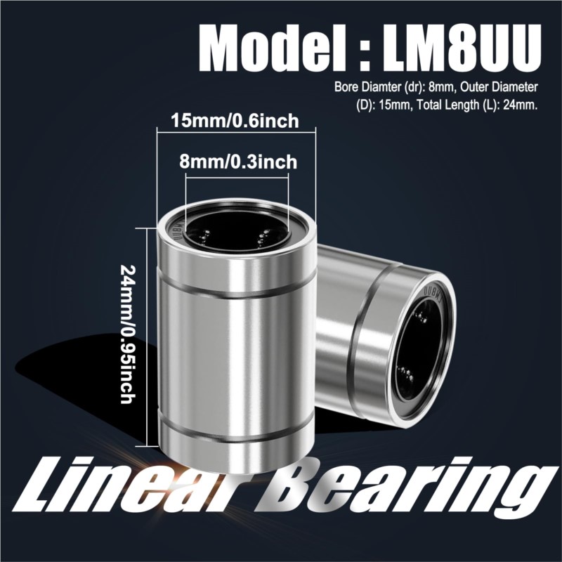4/10 قطعة LM8UU LM10UU LM16UU  - مراجعة Linear Rod 8Mm وسعره