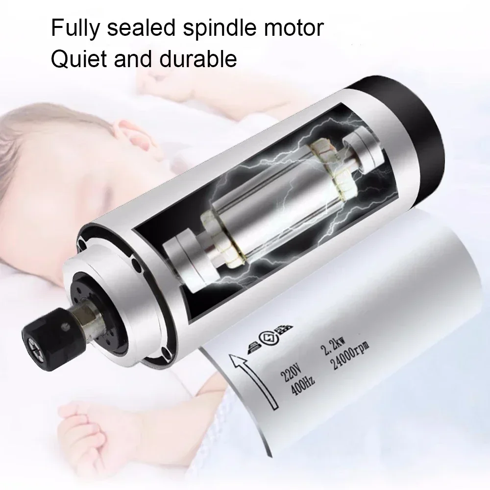 محرك مغزل CNC مبرد بالهواء بقو - مراجعة Water Cooled Spindle وسعره
